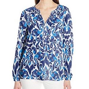 Lilly Pulitzer Meg Top in Resort Navy